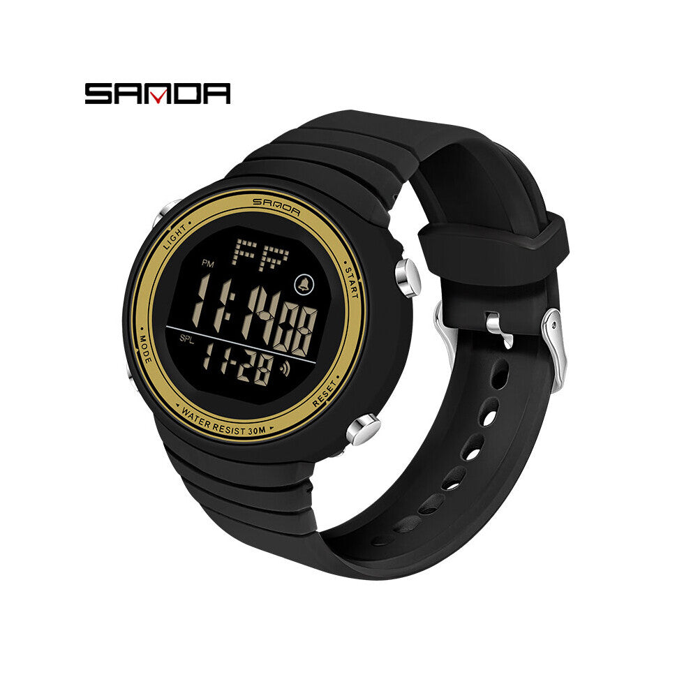 SANDA Digital Watch For Mens Women Sports Water Resistant Alarm Stopwatch Watch Diving Swimming Reloj Hombre