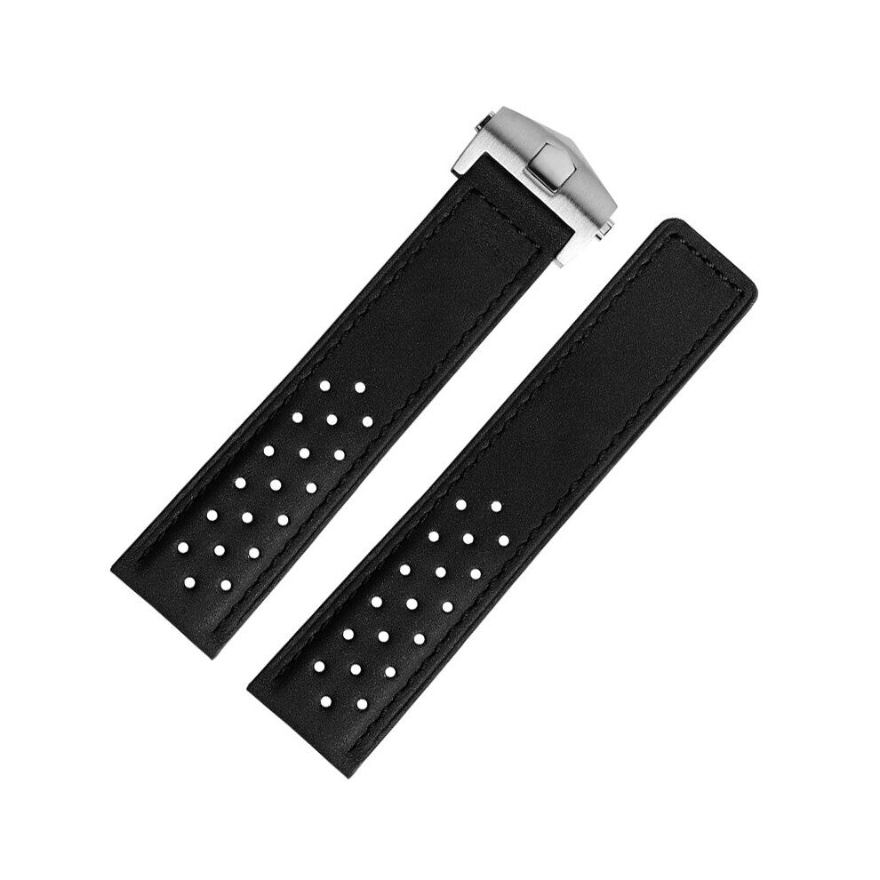 High 22mm Cow Leather Watchband For HEUER Series Men Band Watch Strap Wrist Bracelet Accessories Folding Buckle Brown