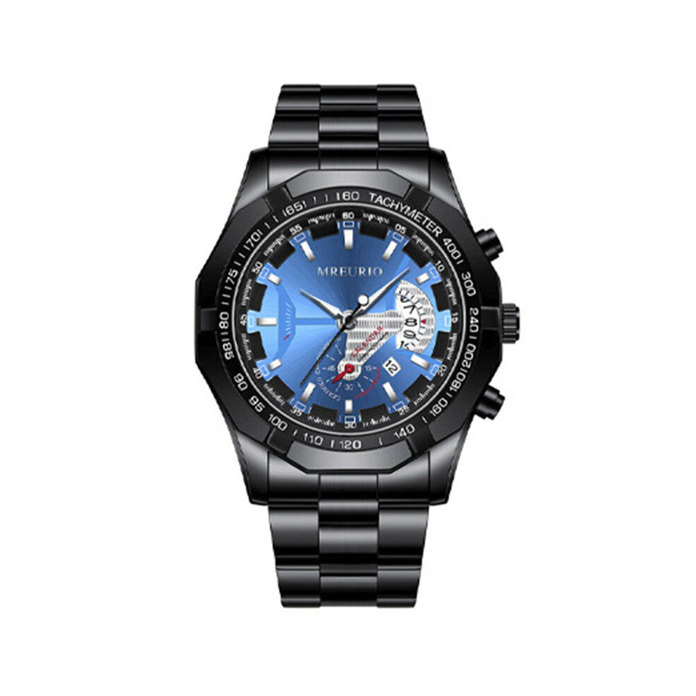 Automatic Movement Watch Men's Non-mechanical Clock Hollow Calendar Waterproof Luminous Stainless Steel Gents Watches