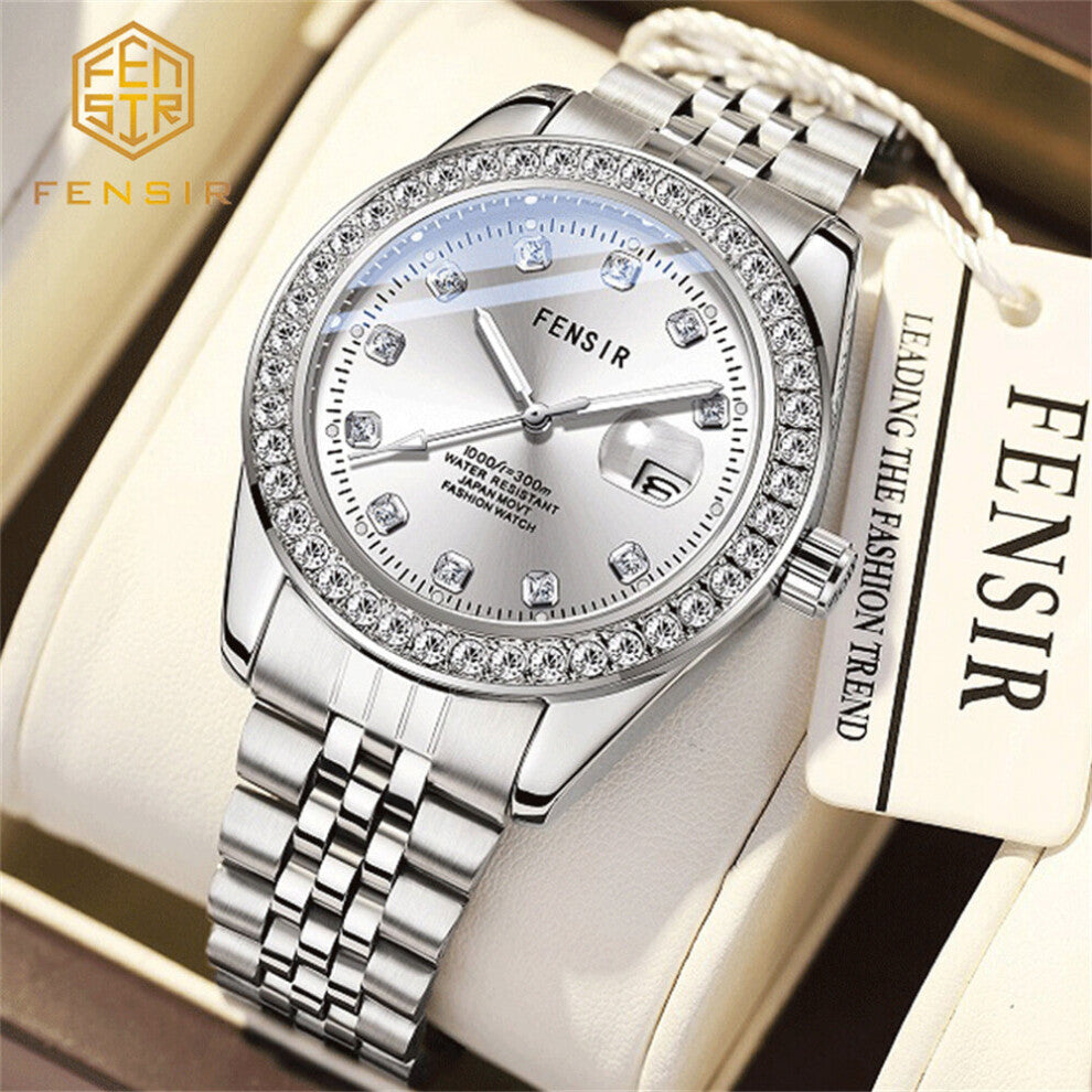 Men's Diamonds Watches Man Unusual Waterproof Sport Steel Quartz Watch For Men WristWatch Relogio Masculino