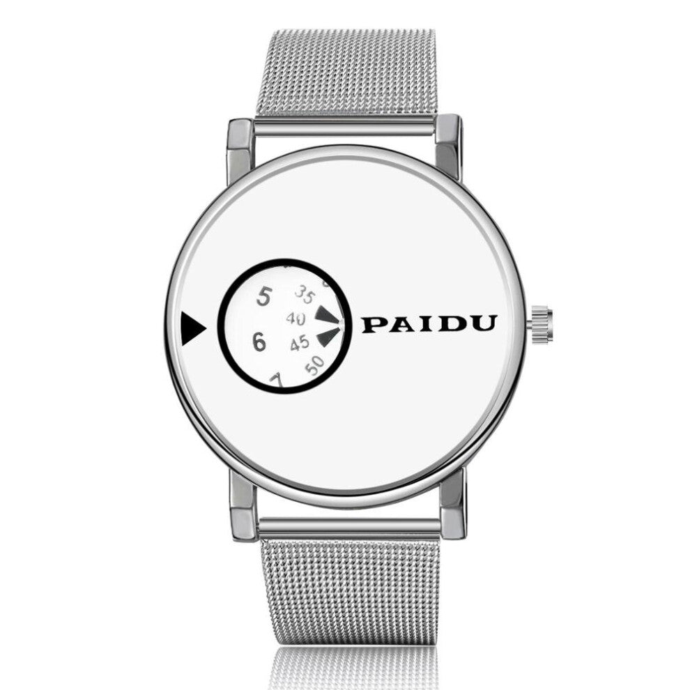 PAIDU Watch Men Creative Turntable Sports Watches Men Mesh Band Quartz Wristwatch relogio masculino reloj hombre