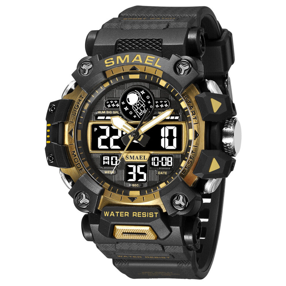 Sports Watches for Men Military Sport Electronics Quartz Wristwatch Dual Display Waterproof Led Light Digital Watch 8078