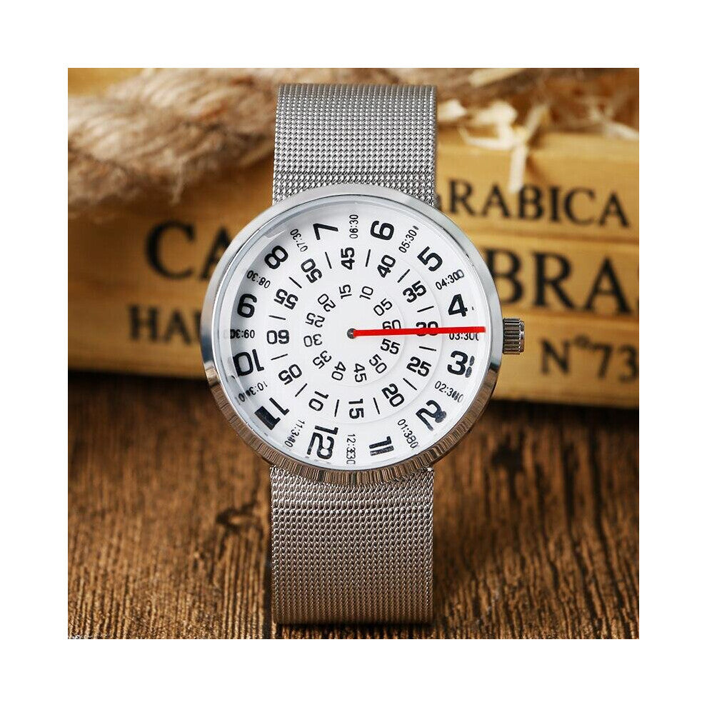 Digital Watch Men Sports Watches Creative Turntable Red Hands Steel Watch Man Watch Reloj Hombre Relogio Masculino