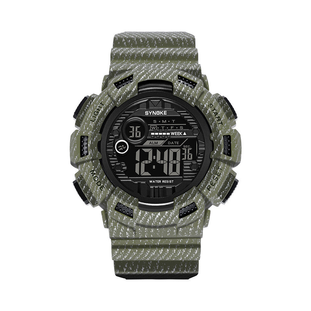 Military Men Watches Sports Watch Waterproof Cowboy Denim Grain LED Electronic Clock Men Digital Watch Relogio Masculino