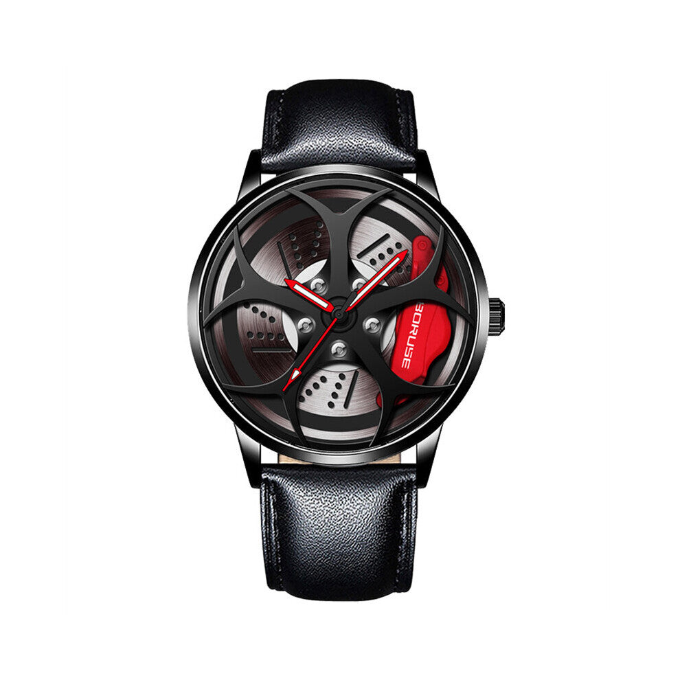 Men's Sports Car Wheel Watches Men Waterproof Quartz Watch Stainless Steel Male Luminous Clock relogio masculino