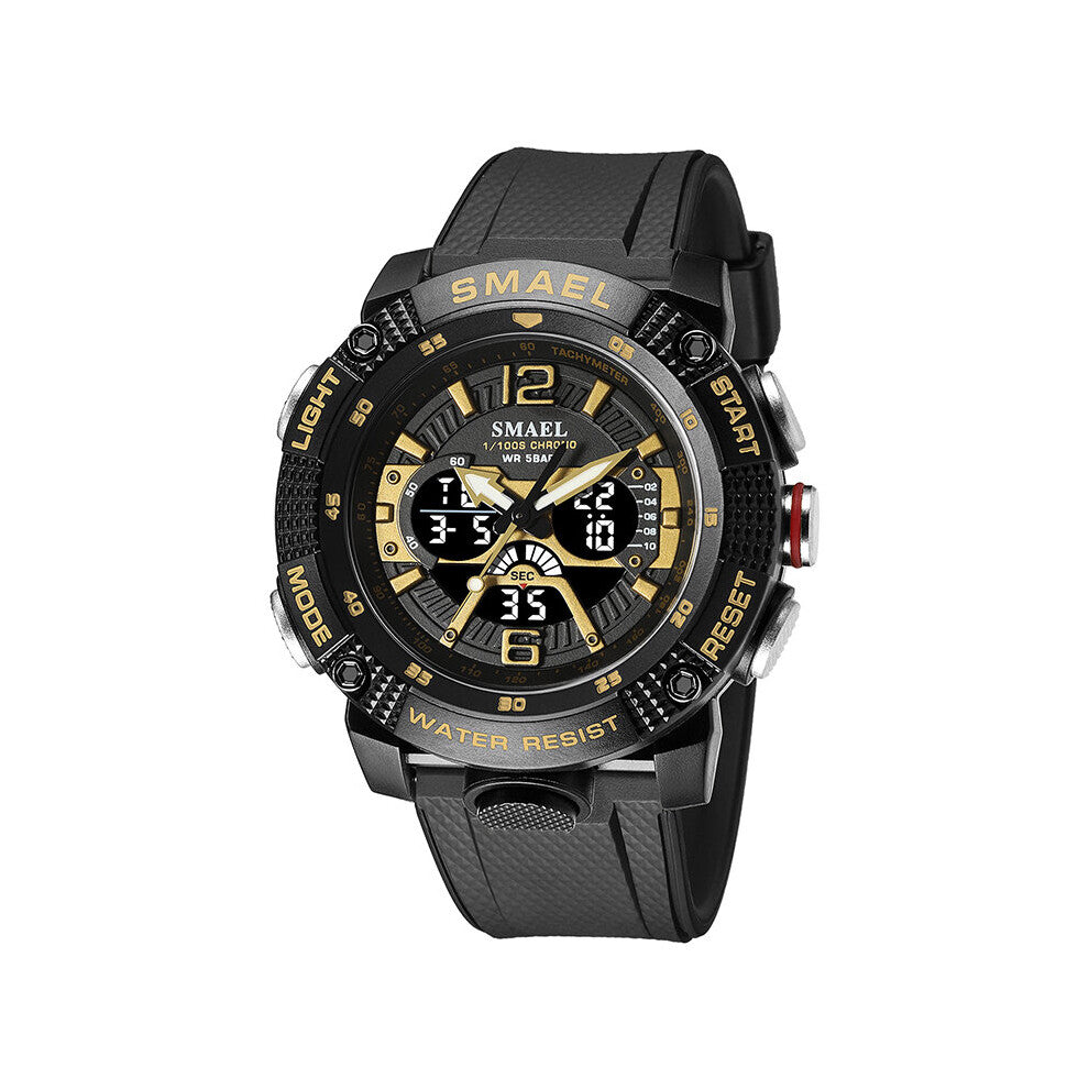 Quartz Watches Men Sports Waterproof Clock Analog Digital Dual Time Display Stopwatch Male Clock 8058 Wristwatches