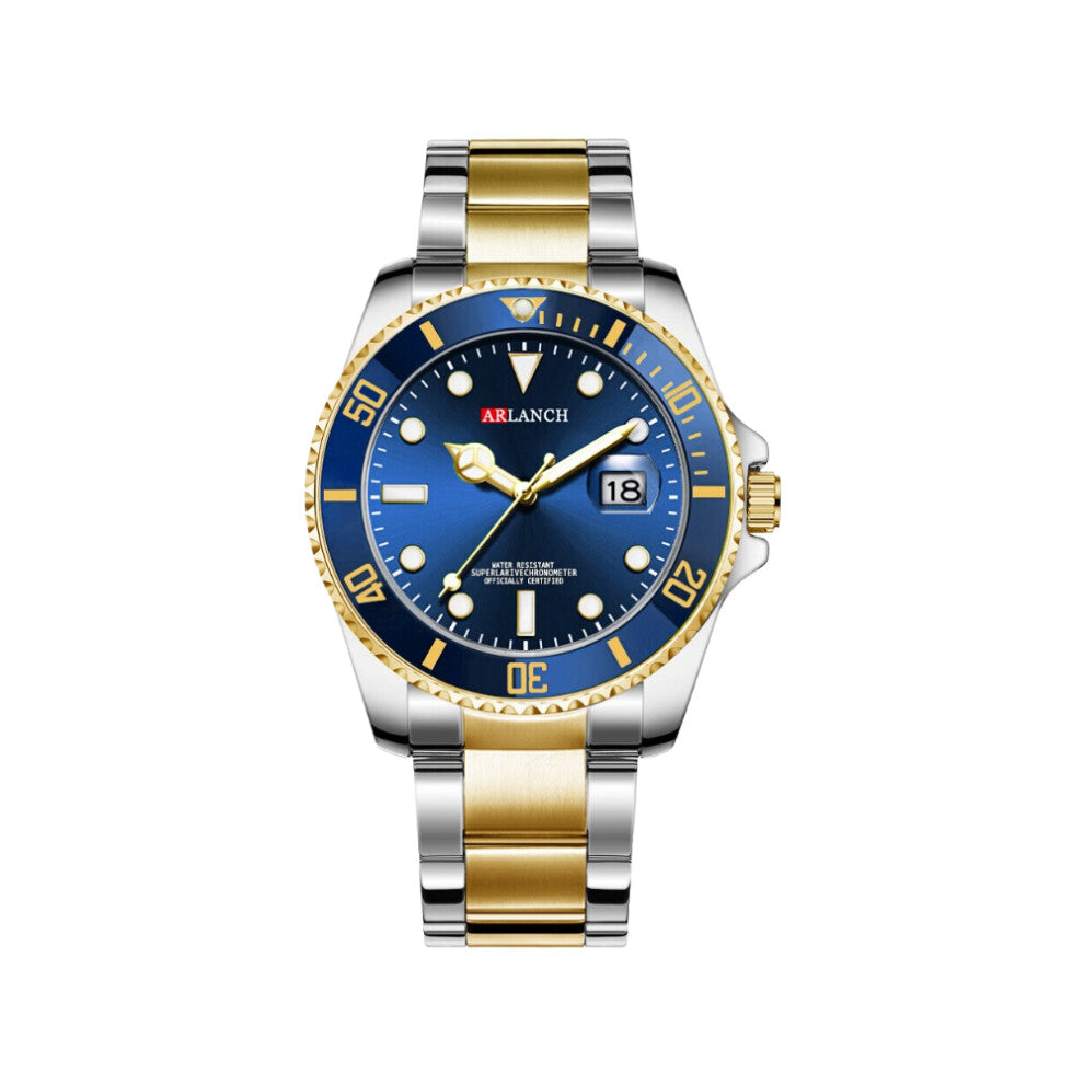 Personality Stainless Steel Strap Dial Quartz Wristwatch 3ATM Waterproof High Casual Men's Sports Watches