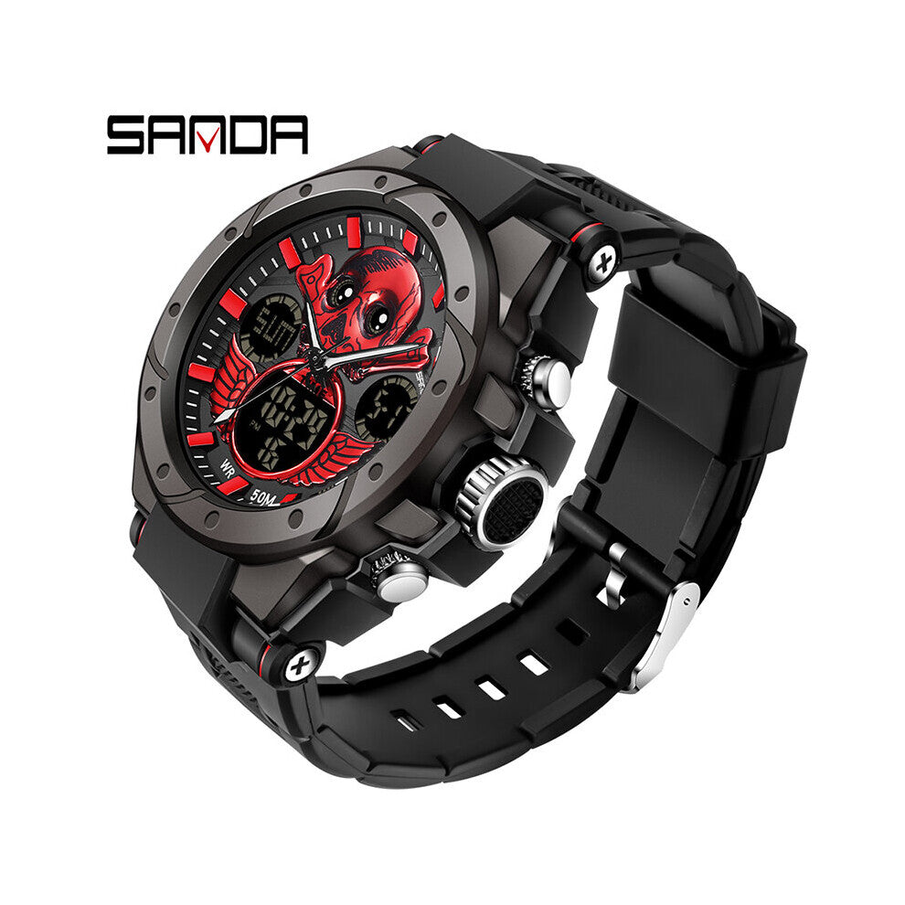 Top Men's Military Sports Watch 50M Waterproof Watch Dual Display Quartz Male Clock Relogio Masculino