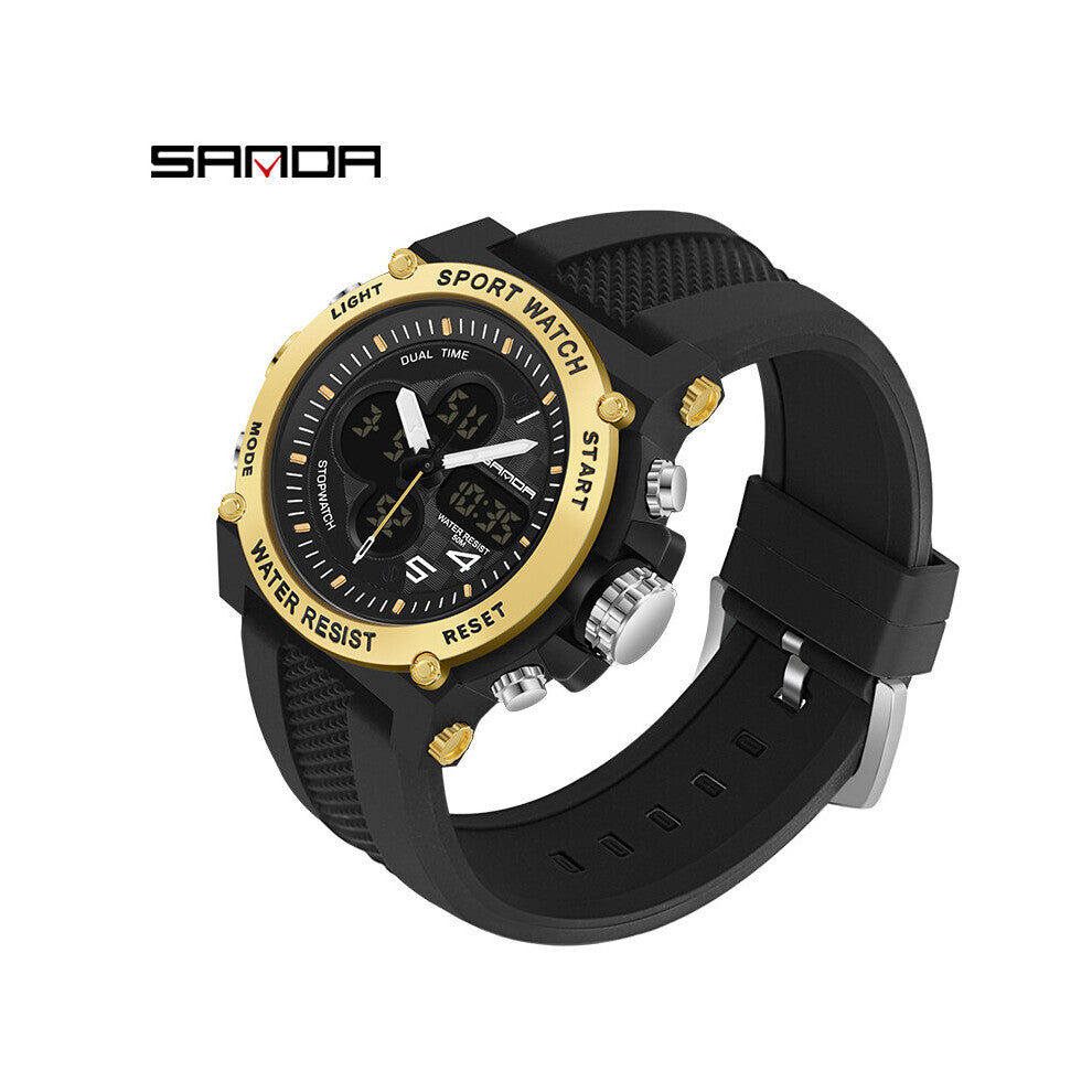 Top Men's Watches Sports Wristwatch 5ATM Waterproof Quartz Watch Men Clock Man LED Digital Stopwatch Reloj Hombre