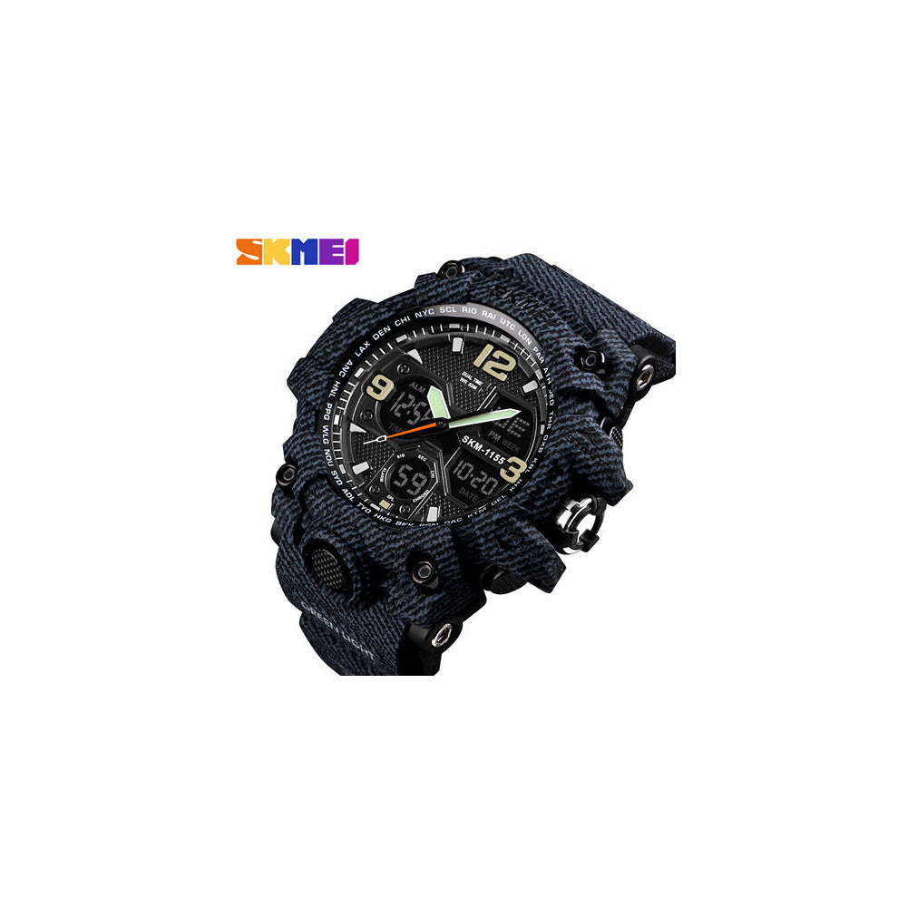 Denim Style Sports Watches Men Digital Quartz Watch Waterproof Casual Military Wrist Watch Clock Relogio