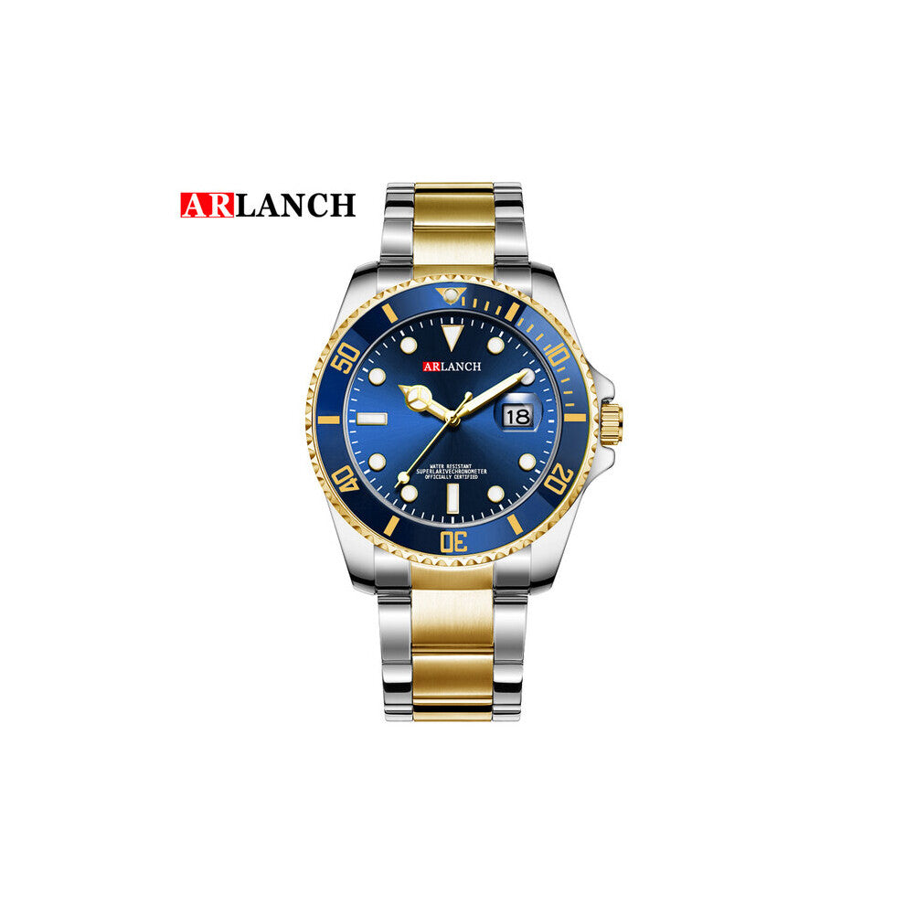 Mens Quartz Watches Top Business Waterproof Luminous Large Dial Men Wristwatches Sports Stainless Steel Watch