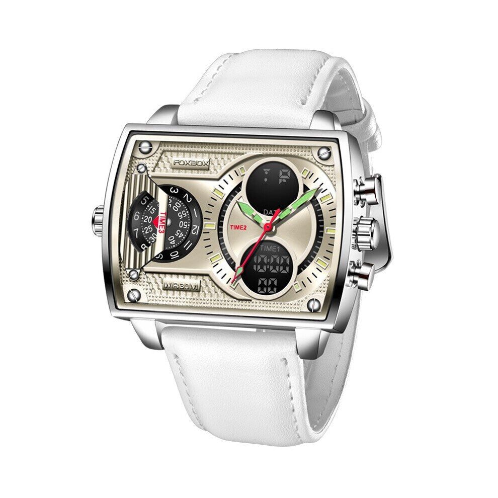 Men's Military Watch Square Digital Watch Men Casual Sports Quartz Chronograph Clock Male Montre Homme