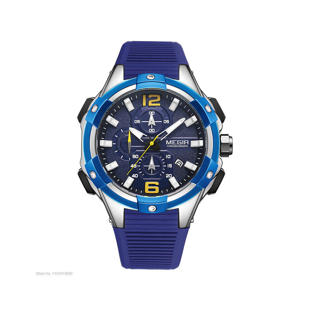 Men Silicone Sports Watches Army Watch Man Chronograph Quartz Wristwatch Relogio Masculino 2161