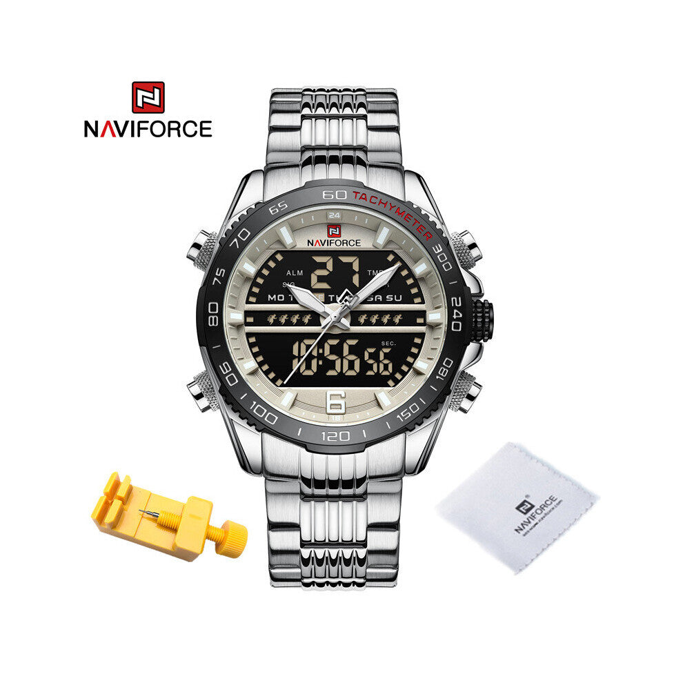 Top Sports Mens Watche Quartz Stainless Steel Does not fade Waterproof Chronograph Wrist Watches for Men