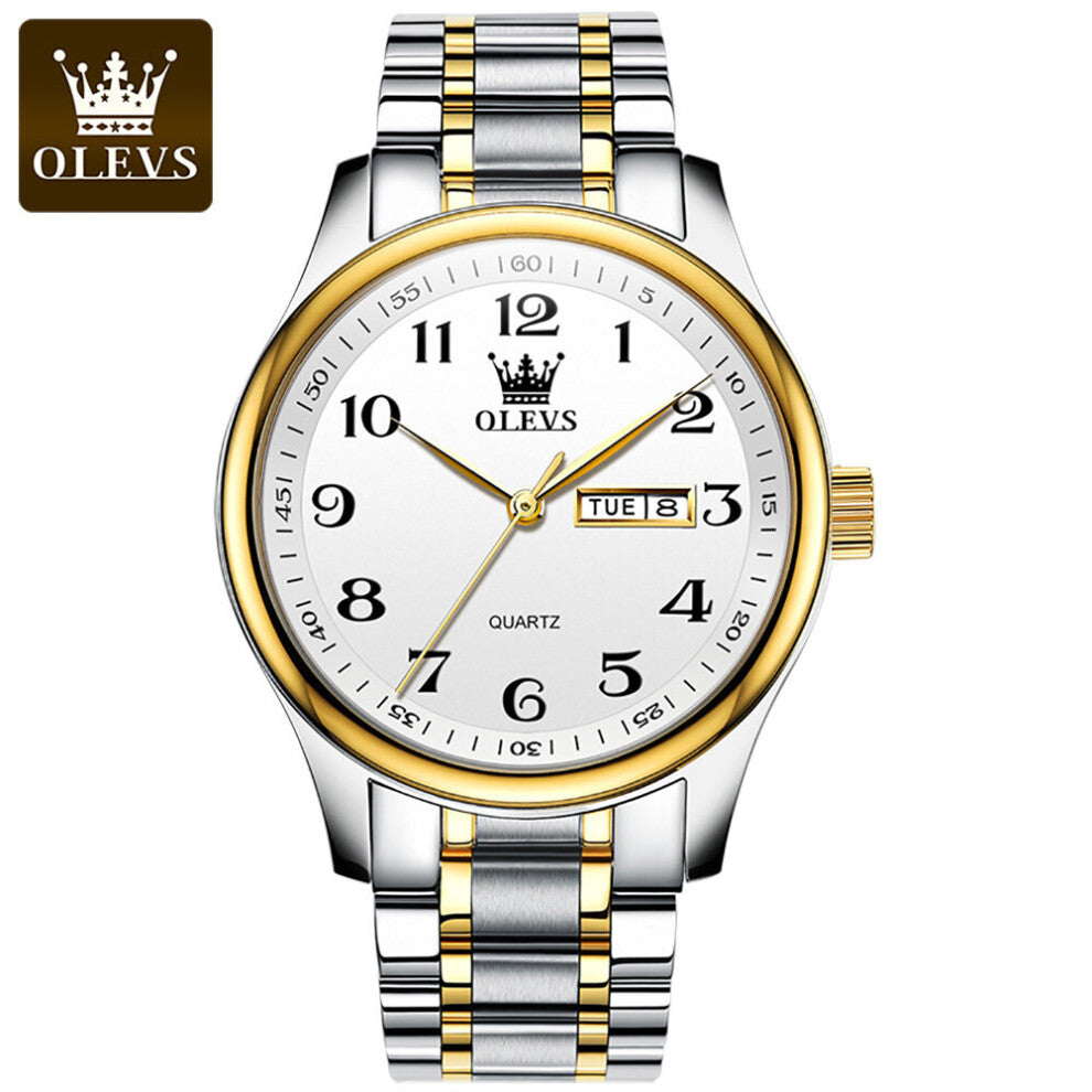 Full Steel Watch Men Sports Business Causal Mens Watches Top Waterproof Luminous Quartz Wristwatches