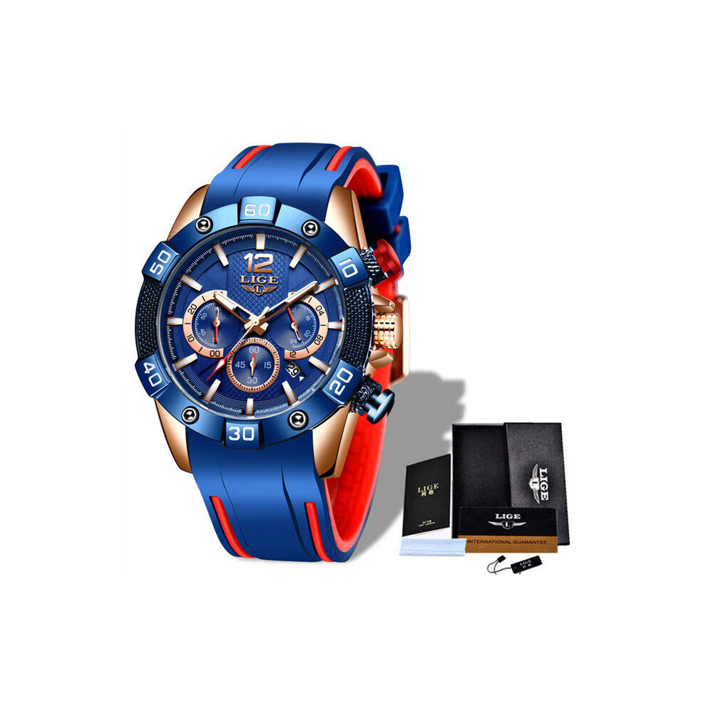 Mens Watches Top Date Clock Sports Chronograph Waterproof Quartz Watch for Men Relogio Masculino