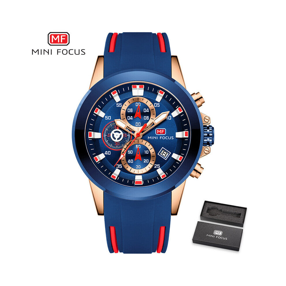 Military Sports Watch Men Waterproof Quartz Male Clock Chronograph Silicone Strap Mens Watches Top