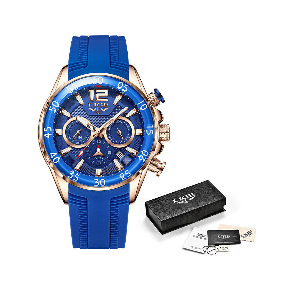 Mens Watches Top Silicone Sports Watch Men Quartz Clock Waterproof Wristwatches Relogio Masculino