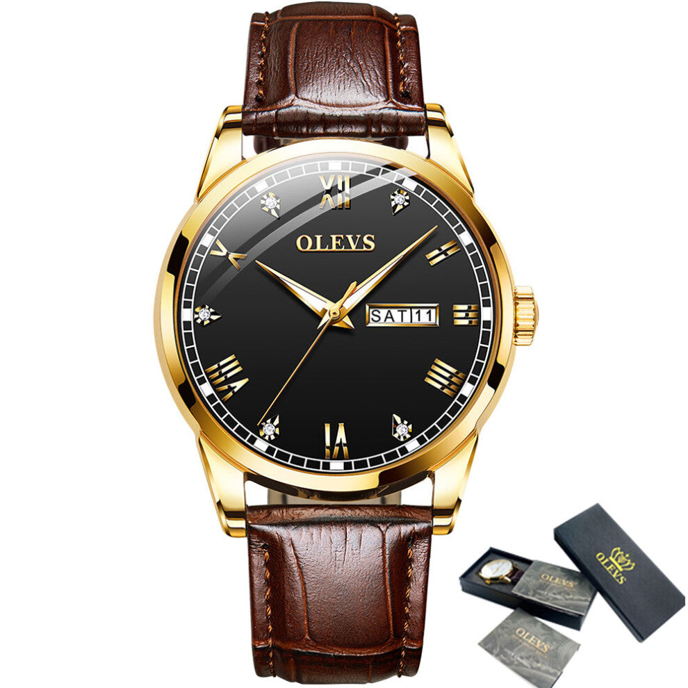 Men's Watch Top Men's Watch Leather Quartz Watch Sports Waterproof Male Clock Relogio Masculino ???? ???????