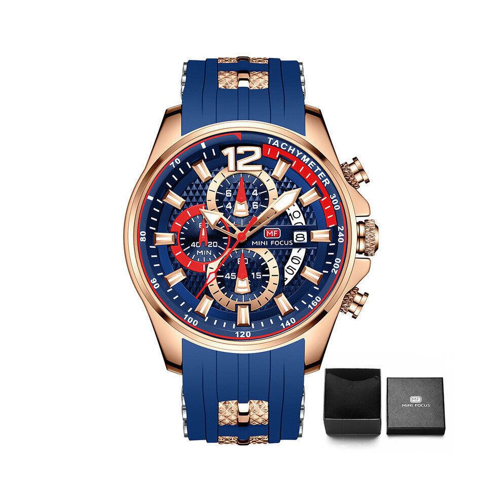 Wistwatch Men MINI FOCUS Top Sports Watch Man Silicone Belt Watches Waterproof Quartz Clock