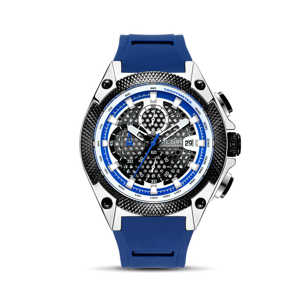 Mens Watches Top Silicone Sports Watch for Men Relogio Masculino Rose Chronograph Wristwatch Man Clock