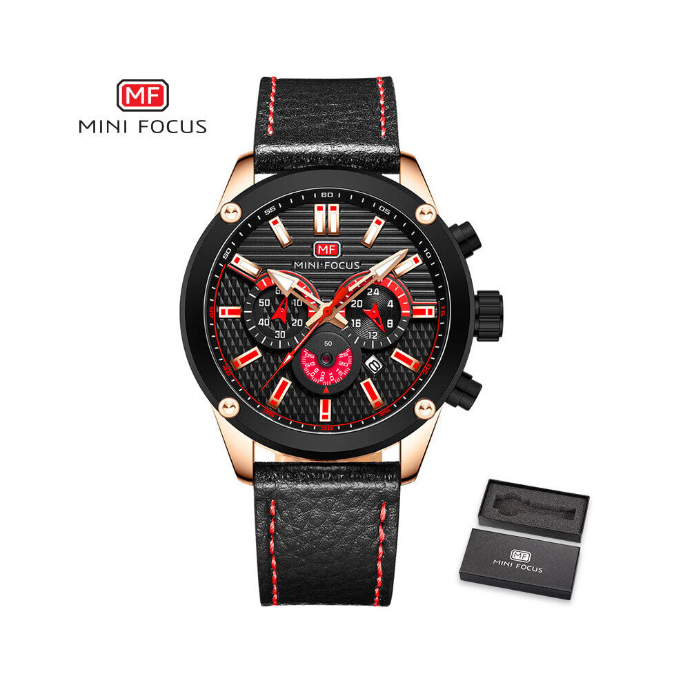 MINI FOCUS Chronograph Wrist Watches Mens Top Waterproof Men Watch Quartz Clock Male Sports relojes hombre