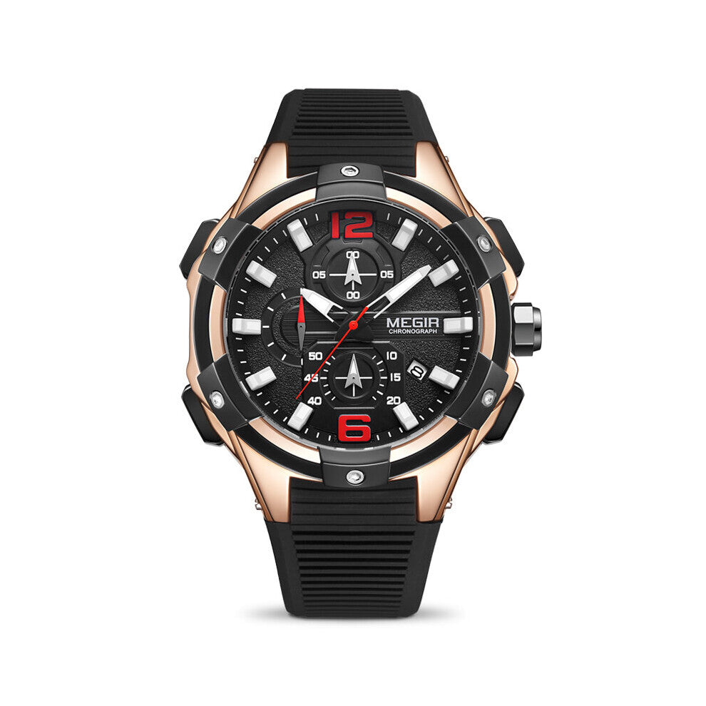 Mens Watches Big Dial Watch Men Waterproof Quartz Wristwatch Sports Chronograph Clock Relogio Masculino