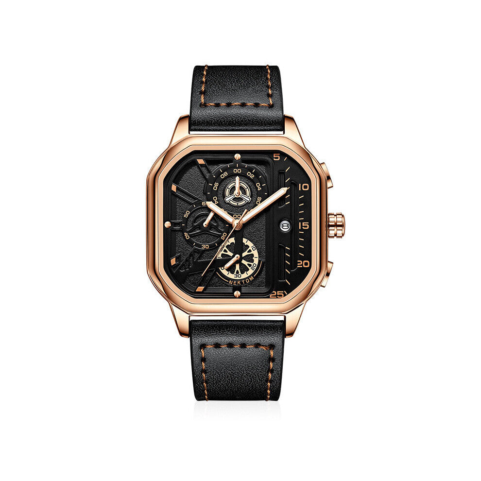 Men Watch Quartz Sports Watches Leather Strap Men Watches Top Business Waterproof Wrist Watch