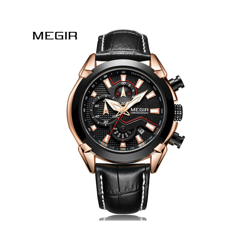 Creative Quartz Men's Watch Leather Chronograph Army Waterproof Military Sports Watches Clock For Men Hour Reloj Hombre