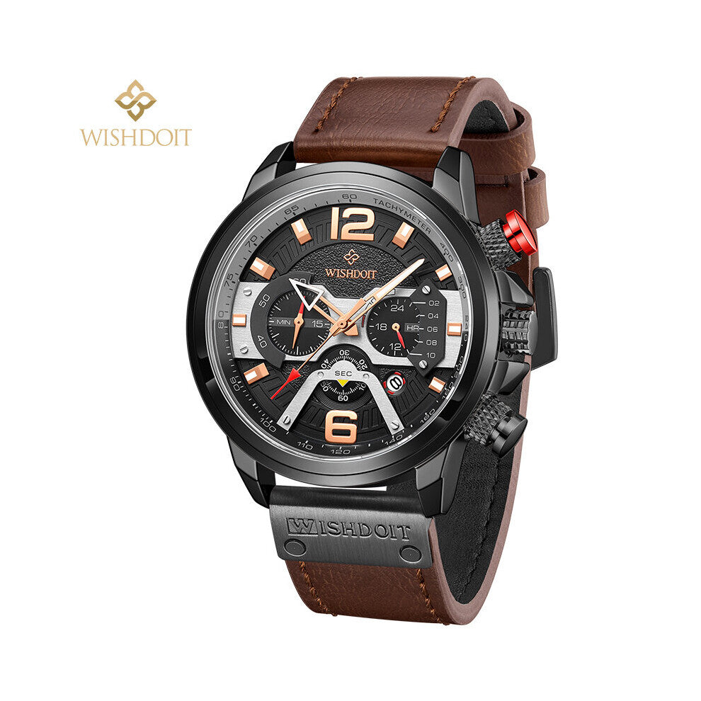 Casual Sports Watch Analog Calendar Men's Watch Waterproof Luminous Chronograph Men's Hand Watch