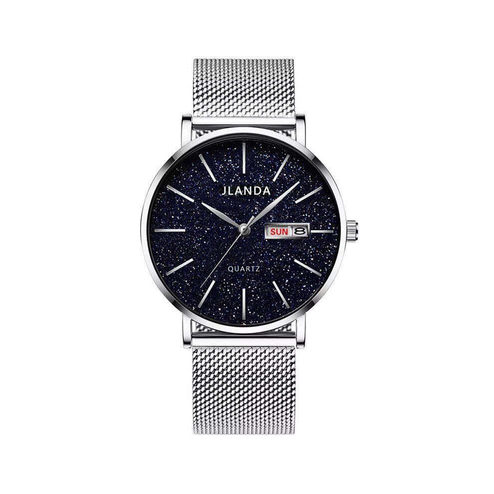 Mens Watches Top Analog Watch Men Stainless Steel Waterproof Quartz Wristwatch Date Relogio Masculino A4005