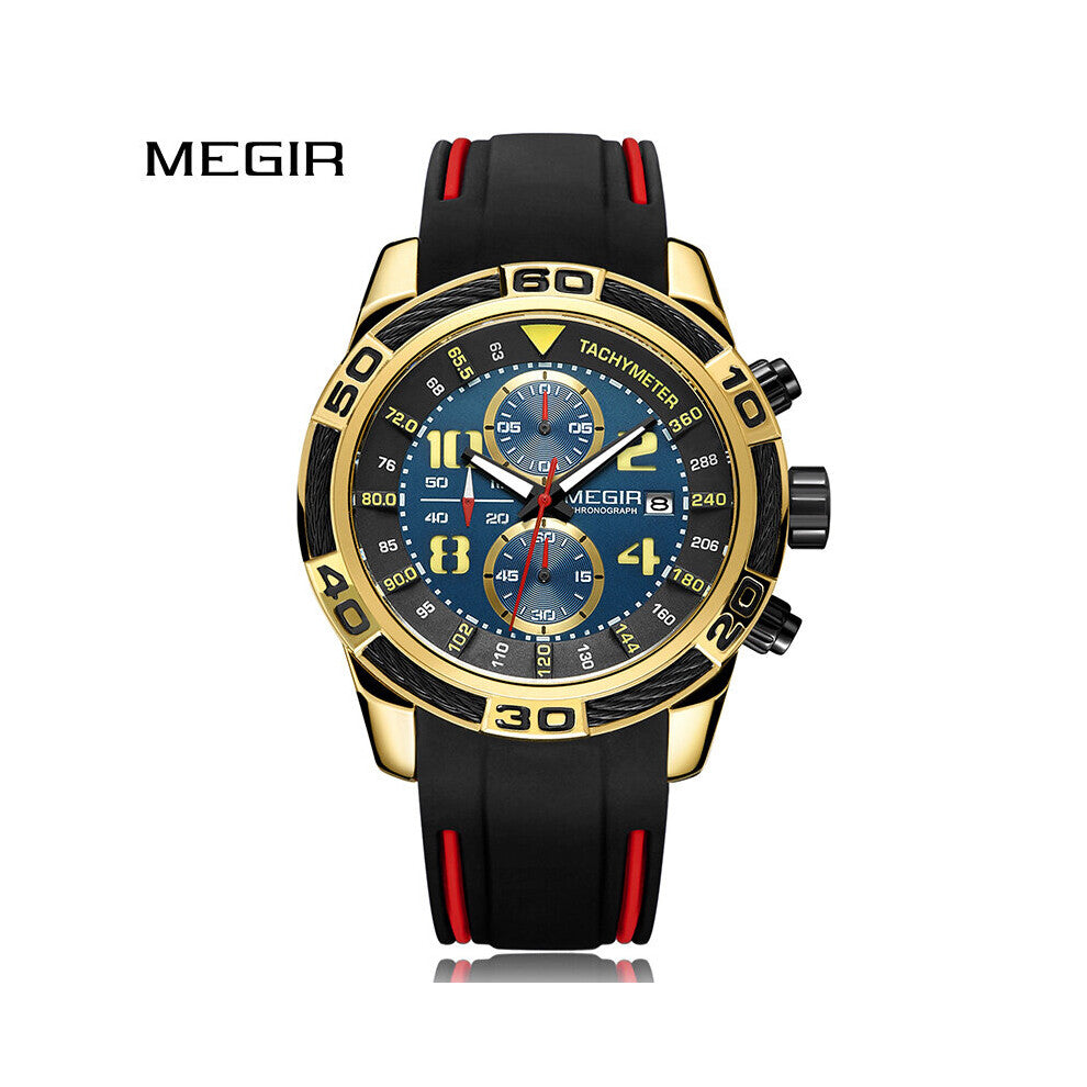 Top Men's Military Sports Watches Waterproof Silicone Quartz Wrist Watch Stop Watch Clock Relogio Masculino