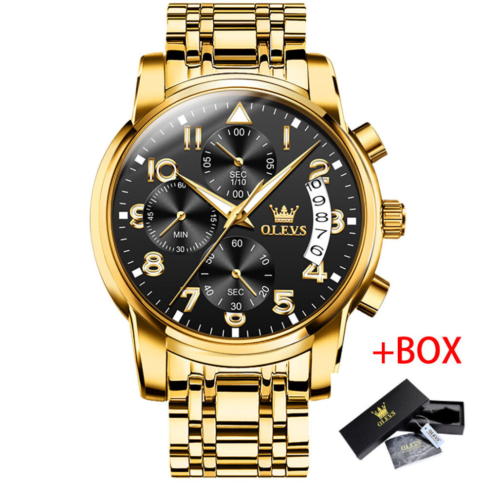 Mens Watches Top Quartz Watch or Men Chronograph Sport Waterproof Business Clock Relogio Masculino 2879