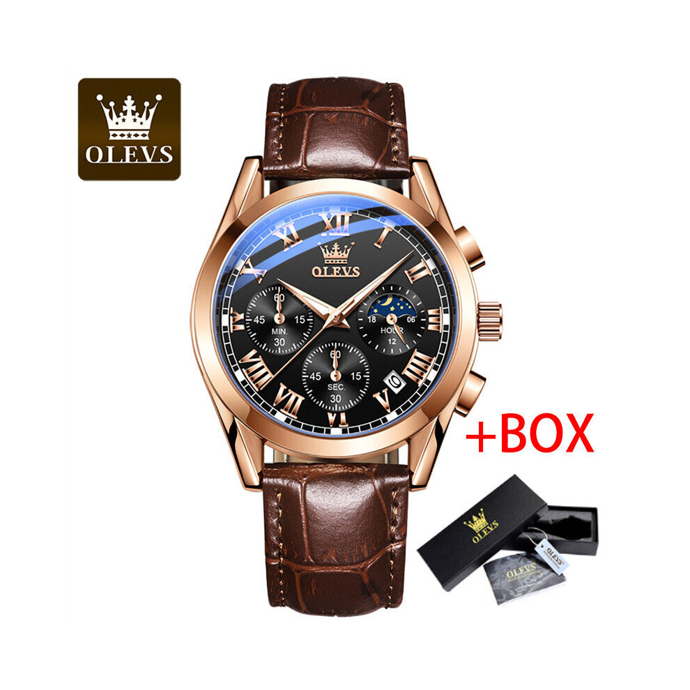 Mens Watches Top Chronograph Wrist Watch Luminous Waterproof Quartz Watch Man Clock Relogio Masculino