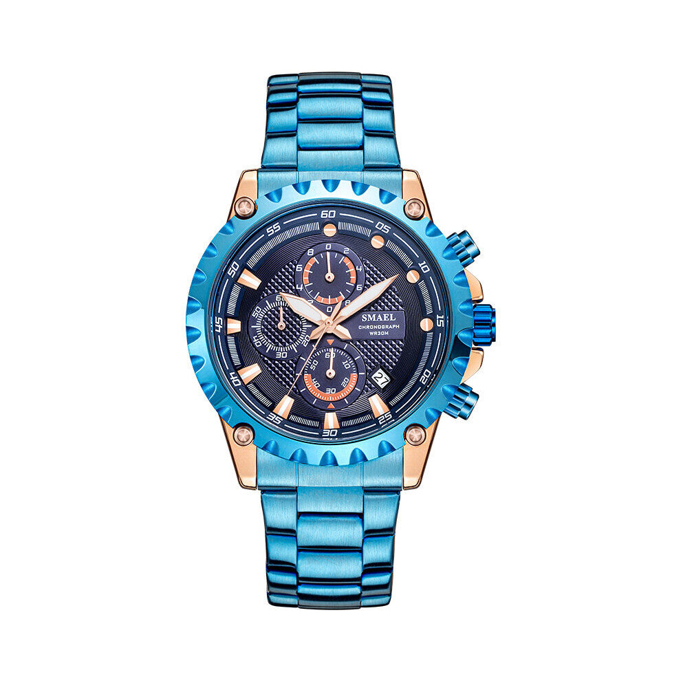 Men Alloy Watches Stainless Steel Business WatchStainless Steel Watchband SL-9105 Waterproof Relogio Masculino Watches