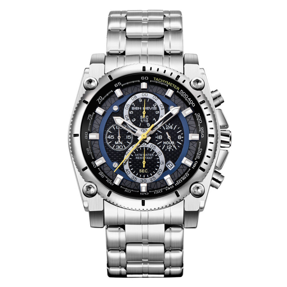 Liberal Watch Men Top Quartz Luminous Men Watch Chronograph Stainless Steel Waterproof Montre Homme