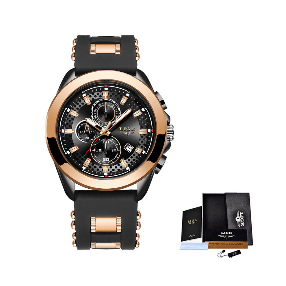 Relogio Masculino Watch Men Top Sport Watches Mens Silicone Waterproof Quartz Clock Military WristWatc