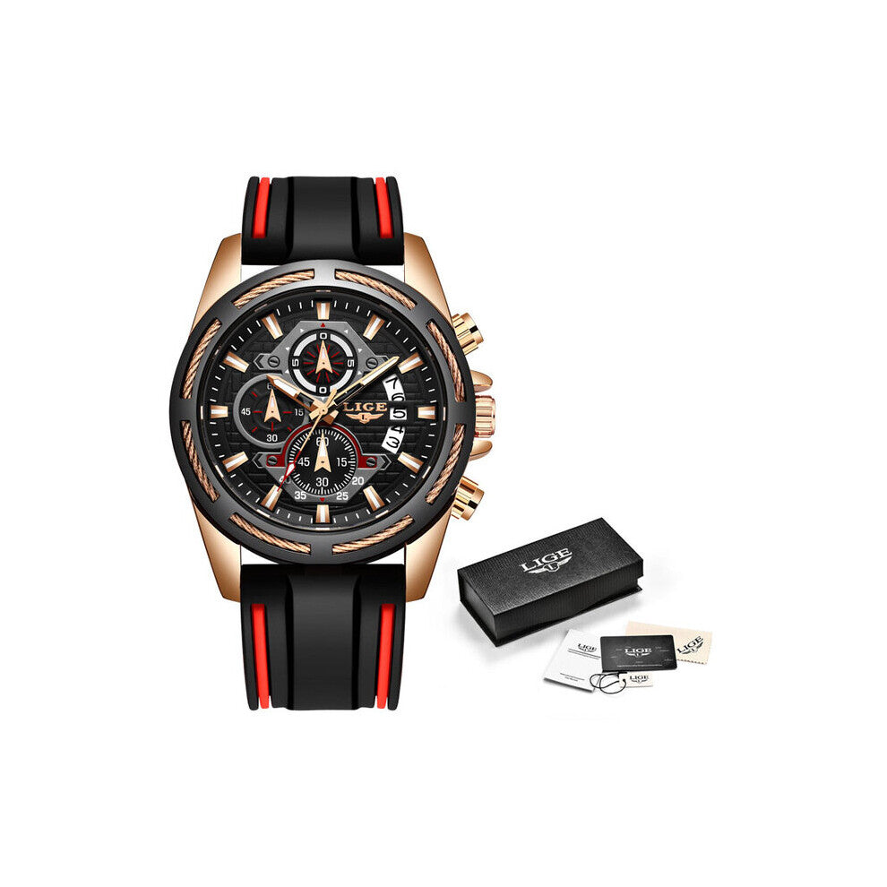 Mens Watches Top Unique Sports Watch Men's Quartz Date Clock Waterproof Wrist Watch Relogio Masculino