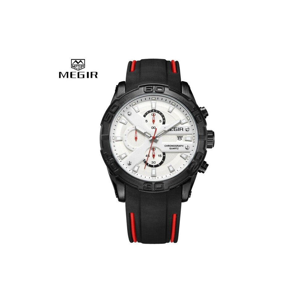 Men Watches Analog Quartz Wristwatch Waterproof Sport Chronograph Silicone Military Watch Men Auto Date Relogio Masculino