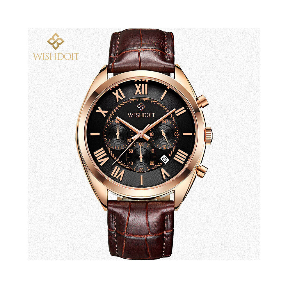 Men's Watches Classic Retro Waterproof Large Dial Leather Quartz Watch Men Clock Relogio Masculino