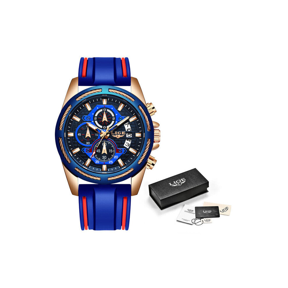 Mens Watches Top Leather Casual Quartz Watch Men Sport Waterproof Clock Watch Relogio Masculino