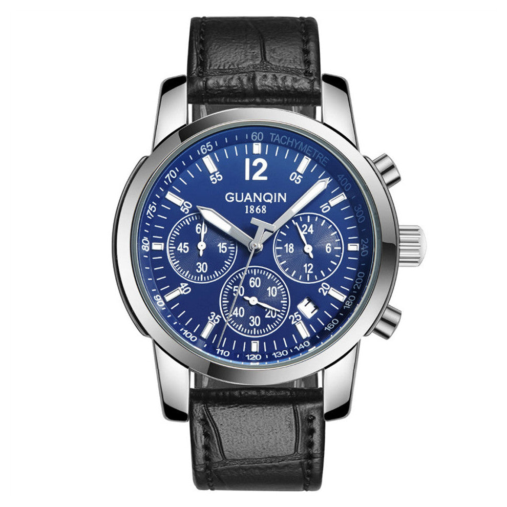 Watch men Top Business waterproof Luminous clock Quartz Wristwatches Leather Chronograph Men Sport watches