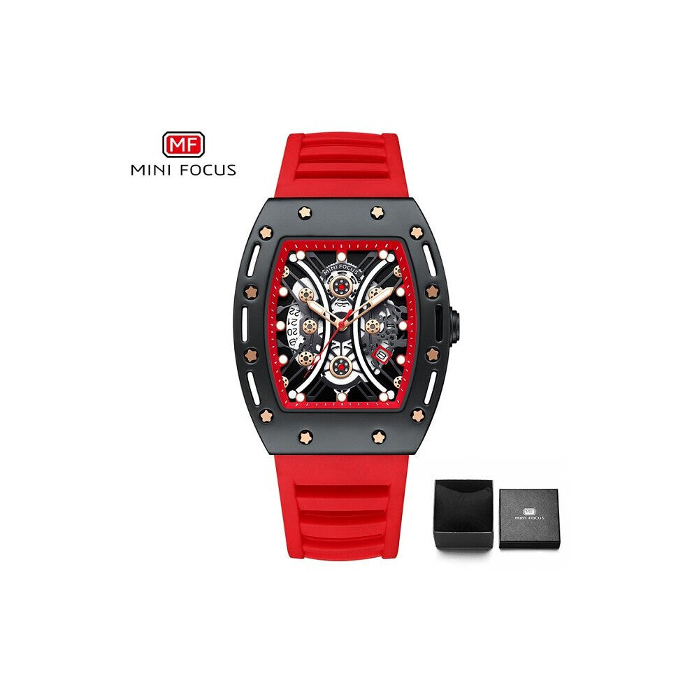 MINI FOCUS Cone Quartz Watches Boxed Men Watches Business Quartz Sports Silicone Waterproof Watch