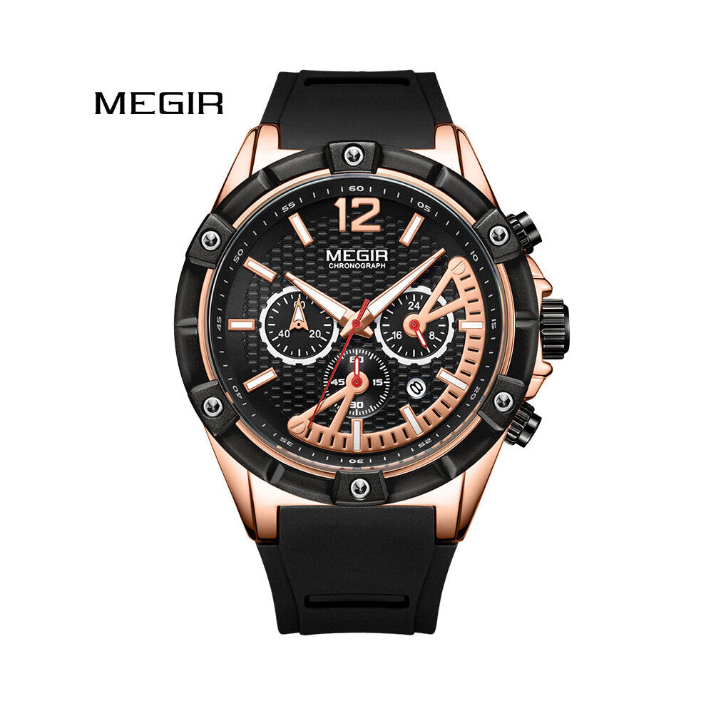 Top Men's Creative Sports Watches Silicone Waterproof Clock 24Hour Men Quartz Wrist Watch Relogio Masculino