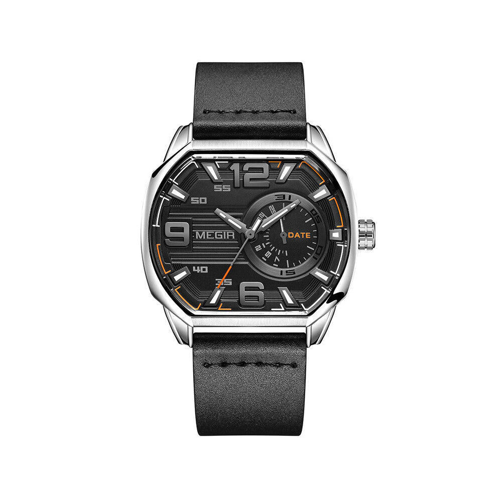 men's watch barrel type retro sports large dial casual waterproof quartz watch