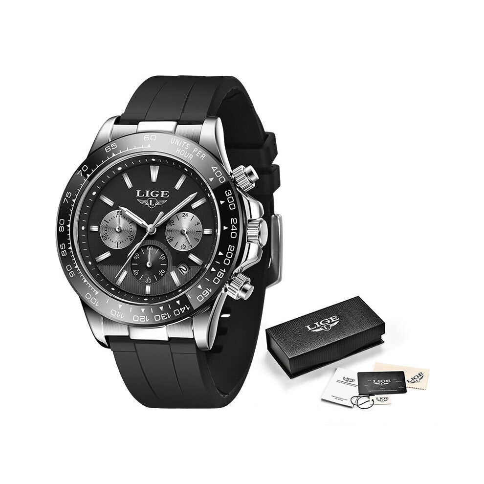 Mens Watches Silicone Strap Waterproof Watch For Men Top Sports Men Quartz Wristwatch Relogio Masculino