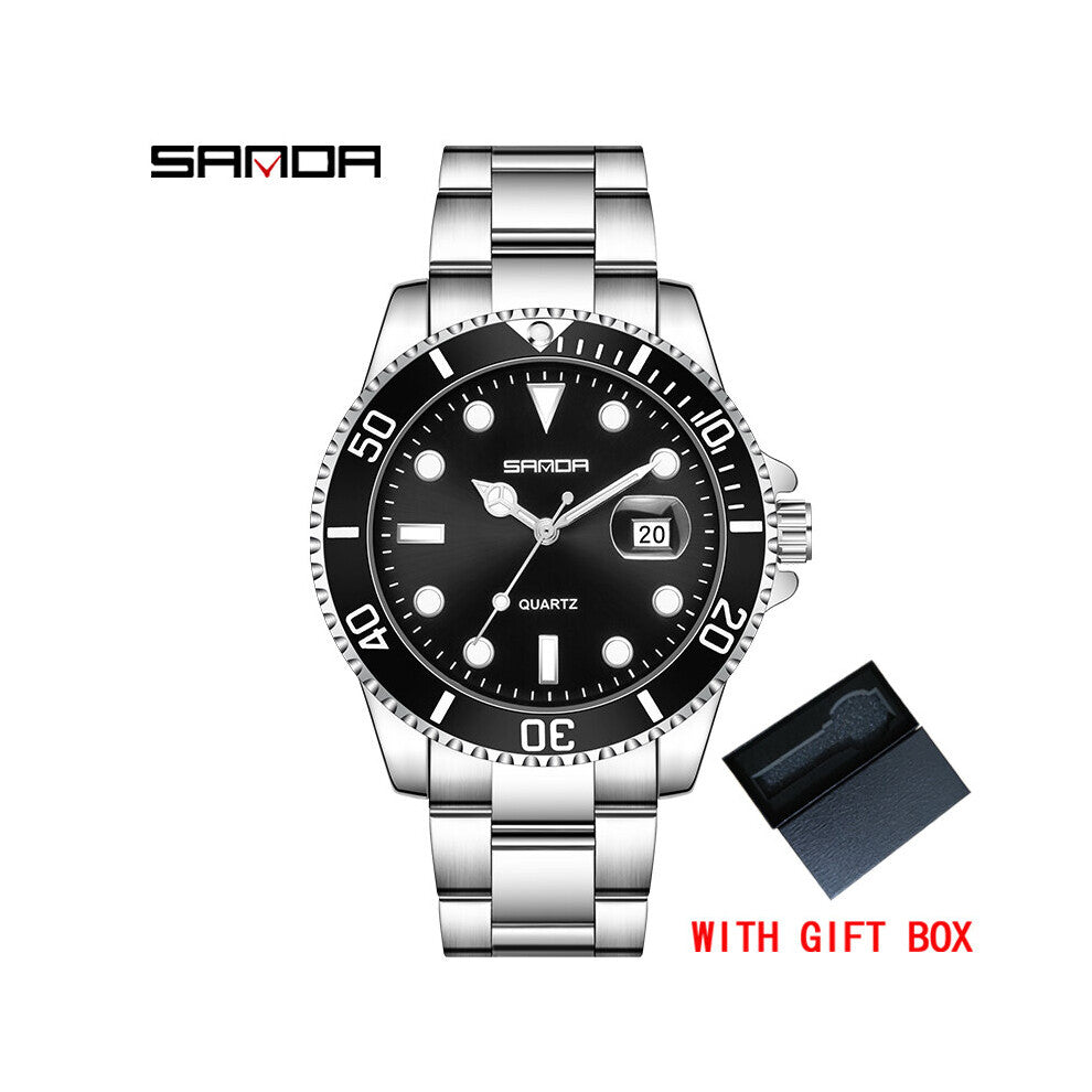 Top Men Watch Diver Green Waterproof Watch for Men Stainless Steel Quartz Men Watch Luminous Relogio Masculin