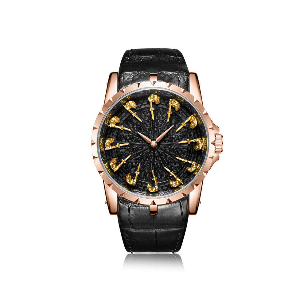 ONOLA Top Mens Watches Waterproof Leather Band Watch Quartz Men Business Wristwatch Casual Clock erkek kol saati