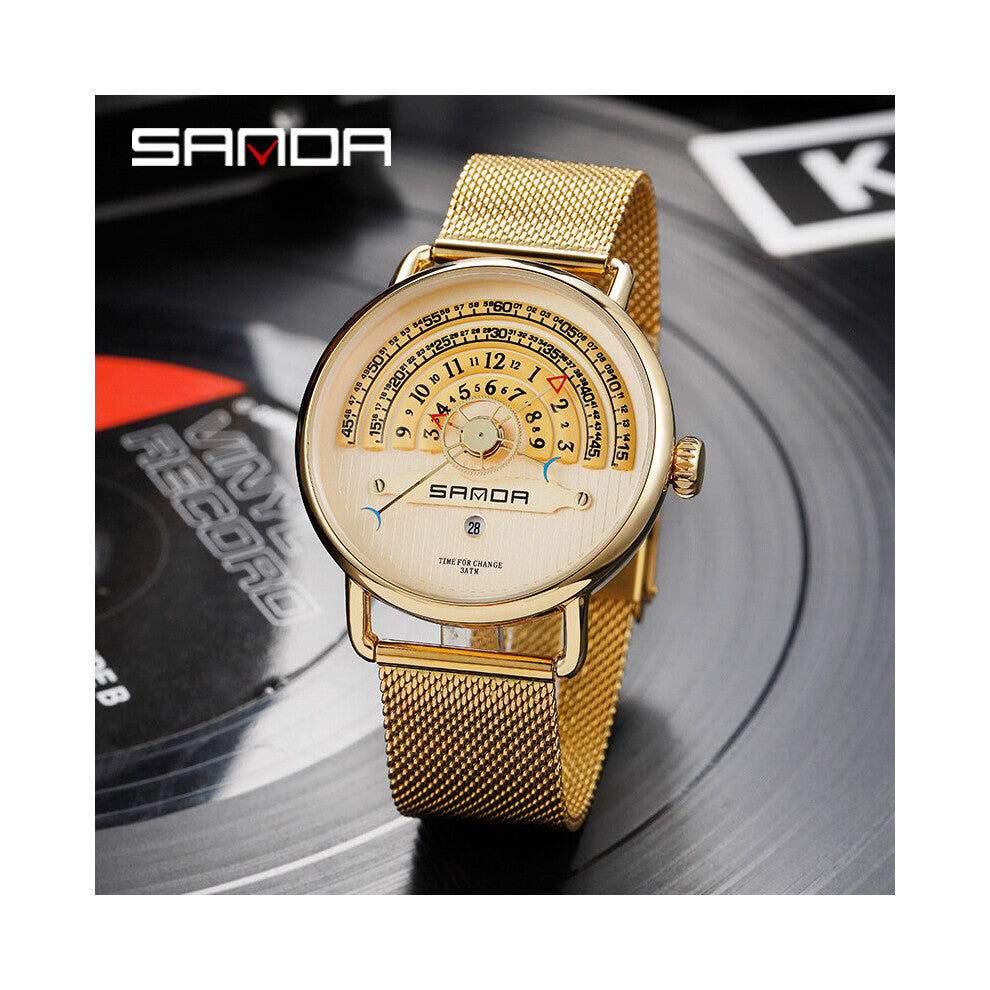 Sanda Creative Men Watches Personality Big Turntable Male Quartz Wrist Watch Manufacturers Relogio Masculino
