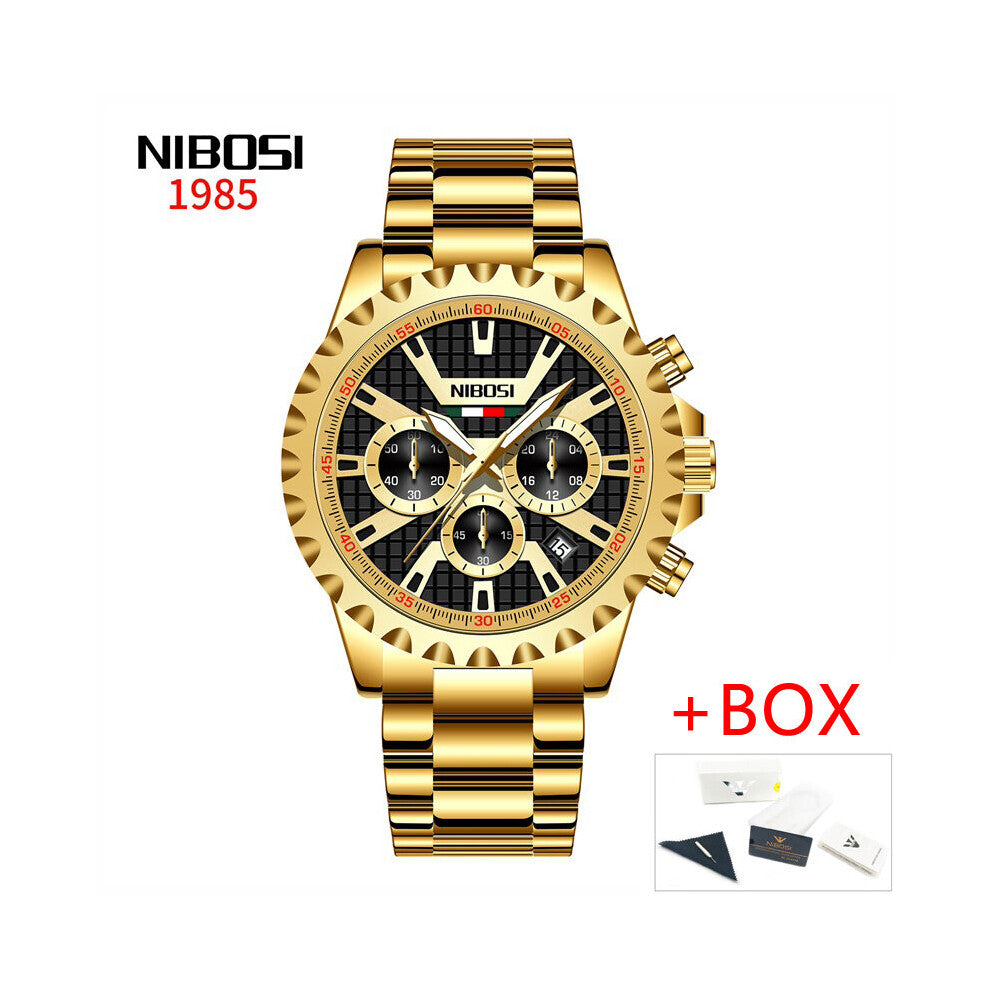 Quartz Watches Mens Top Business Wristwatches Men Waterproof Chronograph Luminous Analog Watch For Men